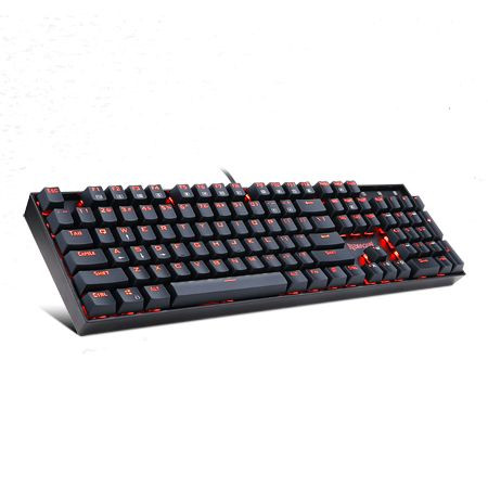 Redragon Mitra Red LED Wired Mechanical Gaming Keyboard Blue Switch Black HU