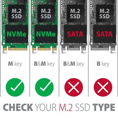 AXAGON EEM2-UG2 USB-C 3.2 Gen 2 NVMe M.2 box Grey