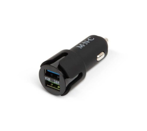 M.N.C Szivargyújtó adapter - 2 x USB - 2,1A Black