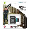 Kingston 128GB microSDXC Canvas Go! Plus Class 10 170R A2 U3 V30 Card + adapterrel