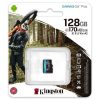 Kingston 128GB microSDXC Canvas Go! Plus Class 10 170R A2 U3 V30 Card adapter nélkül