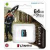 Kingston 64GB microSDXC Canvas Go! Plus Class 10 170R A2 U3 V30 Card adapter nélkül