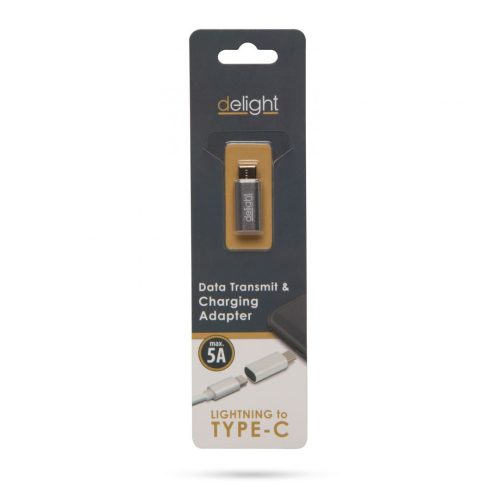 Delight USB Type-C - iPhone Lightning adapter Silver