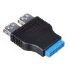 Akyga AK-CA-58 goldpin ATX to 2xUSB Adapter Black