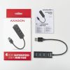 AXAGON HUE-M1A SuperSpeed USB-A Mini Hub 4-Portos USB3.2 HUB Metal black