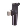 Akyga AK-AD-62 USB type C / USB type C / Jack 3.5mm Adapter Black