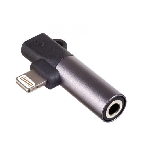 Akyga AK-AD-63 Lightning / Lightning / Jack 3.5mm Adapter Black