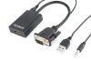 Gembird A-VGA-HDMI-01 VGA to HDMI adapter cable 0,15m Black