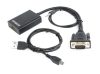 Gembird A-VGA-HDMI-01 VGA to HDMI adapter cable 0,15m Black