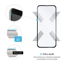   FIXED teljes kijelzős üvegfólia Apple iPhone XS Max/11 Pro Max telefonokhoz, fekete