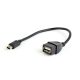 Gembird USB OTG AF to Mini-BM cable 0,15m Black