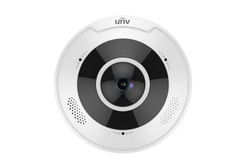 Uniview Pro 4K (12MP) halszem dómkamera, 1.8mm fix objektívvel, mikrofonnal és hangszóróval