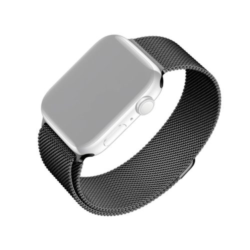 FIXED szíj rozsdamentes hálóval Apple Watch 42/44mm órához, fekete