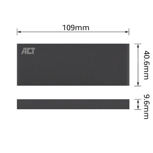 ACT AC1600 USB3.2 M.2 SATA SSD Enclosure Aluminium Design Black