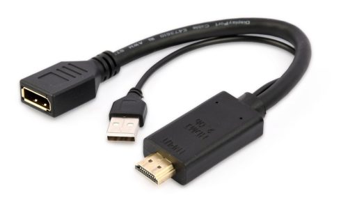 Gembird A-HDMIM-DPF-01 Active 4K HDMI to DisplayPort Adapter Black