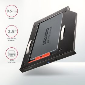  AXAGON RSS-CD09 ODD – 2,5" SATA SSD/HDD Caddy 9,5mm Black