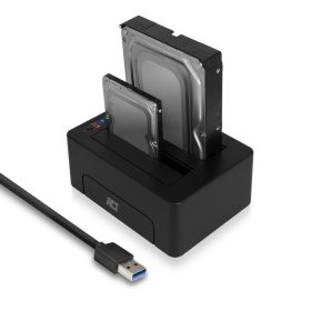   ACT AC1504 2,5" and 3,5" SATA dual hard drive docking station, USB 3.2 Gen1
