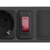 Akyga AK-SP-06A Túlfeszültségvédő Kapcsolóval 5DIN 1,8m Black