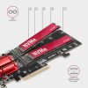 AXAGON PCEM2-ND PCIE 2X NVME M.2 Adapter