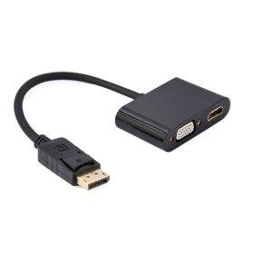   Gembird A-DPM-HDMIFVGAF-01 DisplayPort male to HDMI female + VGA female adapter cable Black