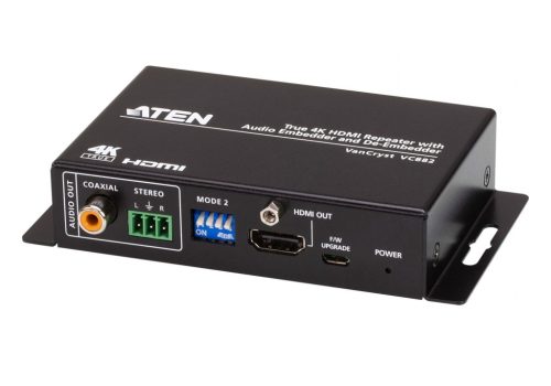 ATEN VC882-AT-G True 4K HDMI Repeater with Audio Embedder and De-Embedder