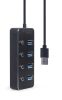 Gembird UHB-U3P4P-01 4-portos USB3.1 HUB Black