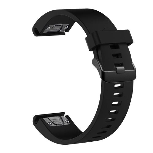 FIXED Szilikon szíj Garmin QuickFit okosórához 20mm, fekete