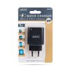 Delight USB QuickCharge 3.0 + Type C Adapter Black