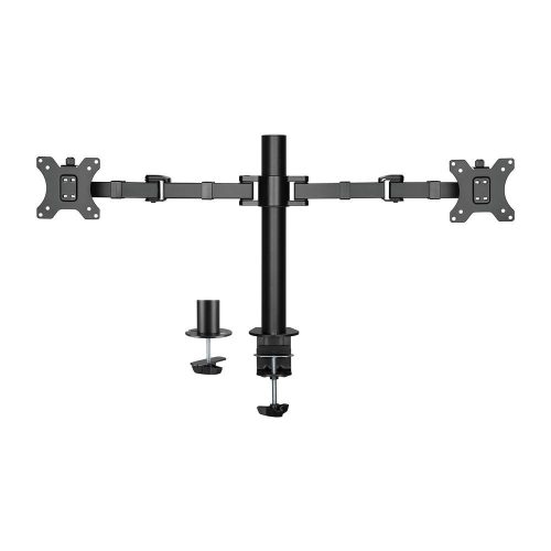 ACT AC8326 Dual Monitor Arm Office Solid Pro 10"-32" Black