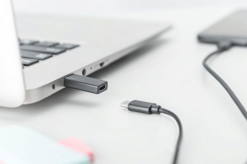 Digitus USB Type-C male/famale adapter Black