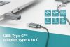 Digitus USB Type-C male/famale adapter Black