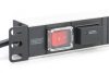 Digitus Aluminum outlet strip with switch 7 safety outlets 2m supply with surge protection