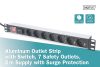 Digitus Aluminum outlet strip with switch 7 safety outlets 2m supply with surge protection