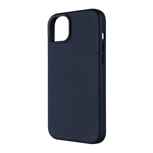FIXED MagLeather valódi bőrtok, MagSafe támogatással iPhone 15 Plus-hoz, kék