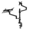 Gembird MA-DA-04 Desk mounted adjustable monitor arm with notebook tray 17"-32" Black