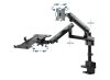 Gembird MA-DA3-02 Desk mounted adjustable monitor arm with notebook tray (full-motion) 17"-32" Black