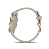 Garmin Venu 3S Soft Gold Stainless Steel Bezel with French Gray Case and Silicone Band