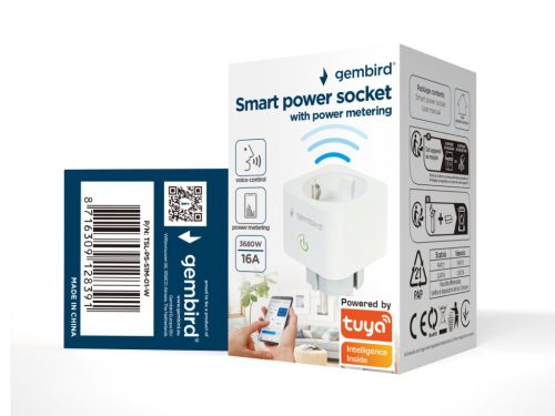 Gembird Smart Power Socket with Power Metering White