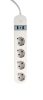 Gembird Smart power strip with USB charger 4 sockets White