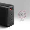 AXAGON ACU-DPQ100 PD3.0 & QC4 Three Outputs wall charger 100W Black