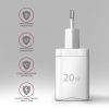 AXAGON ACU-PQ20W PD3.0 & QC4+ Dual Outputs Wall Charger 20W White