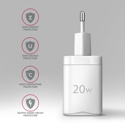 AXAGON ACU-PQ20W PD3.0 & QC4+ Dual Outputs Wall Charger 20W White