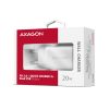 AXAGON ACU-PQ20W PD3.0 & QC4+ Dual Outputs Wall Charger 20W White