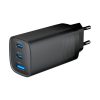 Gembird 3-port 65W GaN USB PowerDelivery fast charger Black