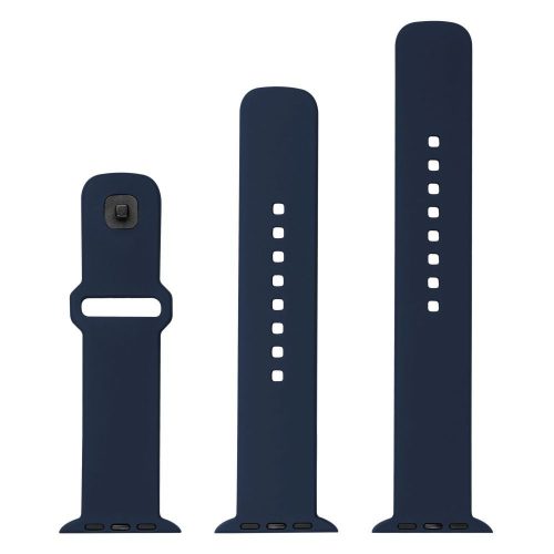 FIXED Sporty szilikon szíj az Apple Watch 42/44/45mm-es okosórákhoz, kék
