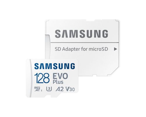 Samsung 128GB microSDXC EVO Plus Class10 U3 A2 V30 + adapterrel