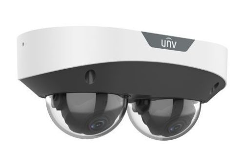 Uniview 2x2MP kétlencsés Multiview dómkamera, 2x4mm-es objektívvel, 2db beépített mikrofonnal