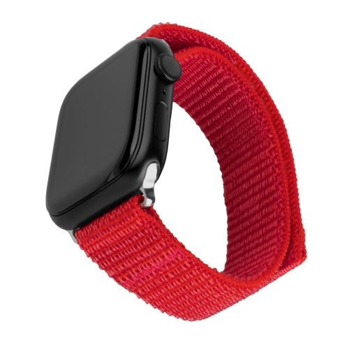 FIXED nylon sportos óraszíj Apple Watch 38/40/41mm-es okosórához, piros FIXNST2-436-RD