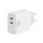 ACT AC2165 USB-C Charger 65W 2-port with Power Delivery PPS and GaNFast White