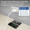 ACT AC2165 USB-C Charger 65W 2-port with Power Delivery PPS and GaNFast White